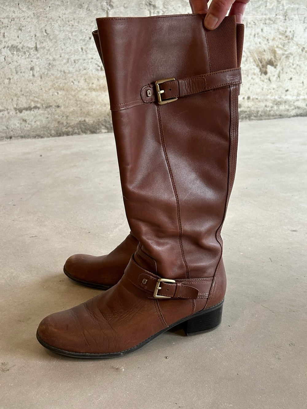 Women's Tall Riding Boots in Brown